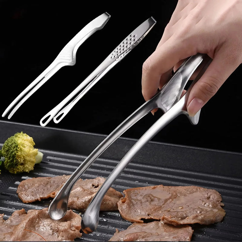 304 pinças de alimentos de aço inoxidável alça longa antiderrapante pinças de churrasco pinças de bife cozinha ferramentas de cozinha acessórios de cozinha