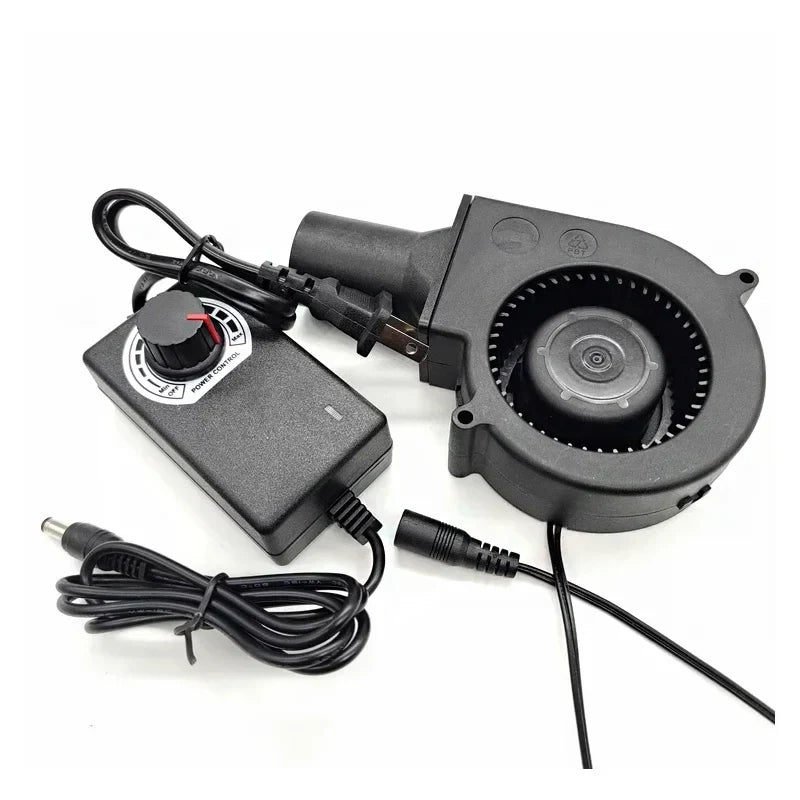 Churrasco Alimentação Fogão a lenha ao ar livre, Aquecimento Ventilador, 9733 220V, 12V, 2.94A Fan