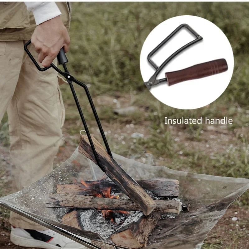 1pc ponto churrasco clipes de carbono queima pinças clipes de carvão pato fervido pinças de carbono não quente punho de madeira maciça clipes de carbono